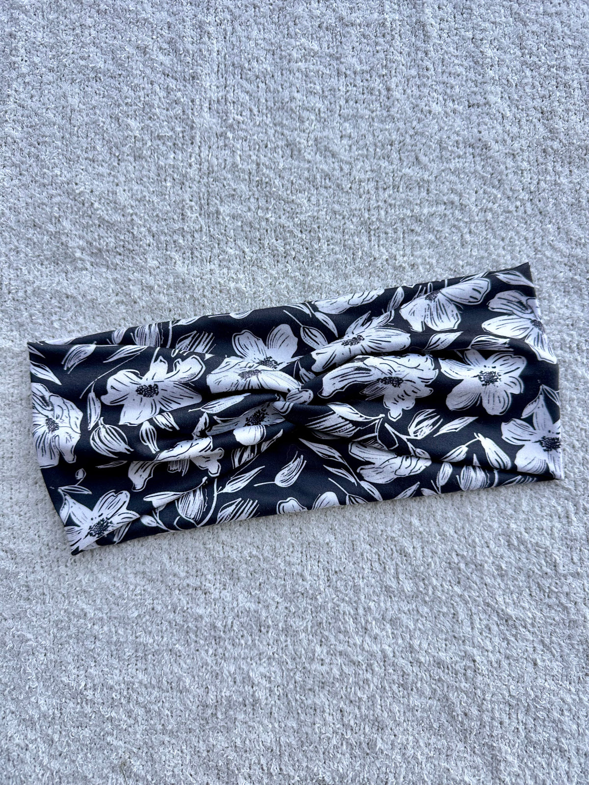 Black & White Floral Headband