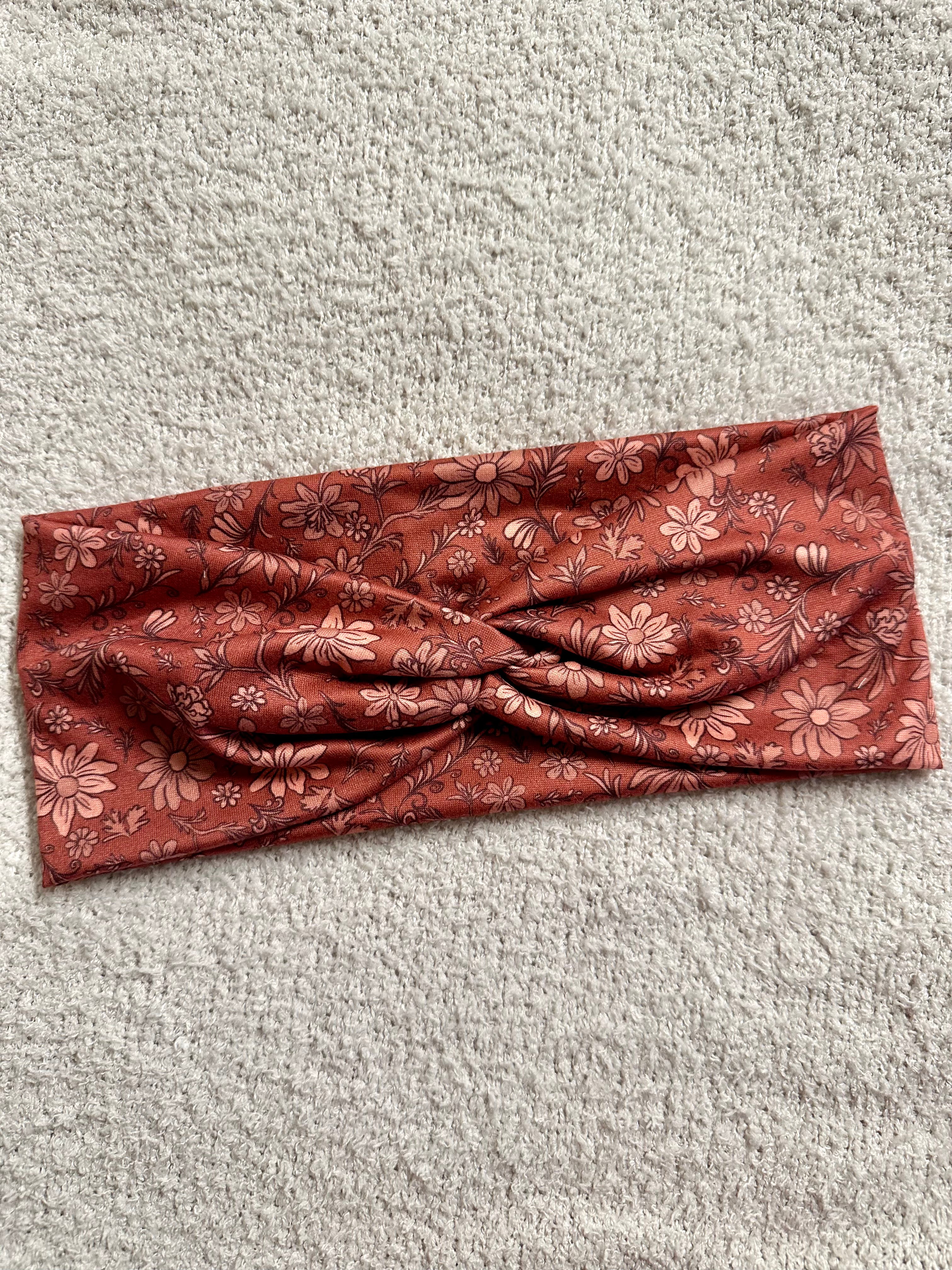 Rust Floral Headband