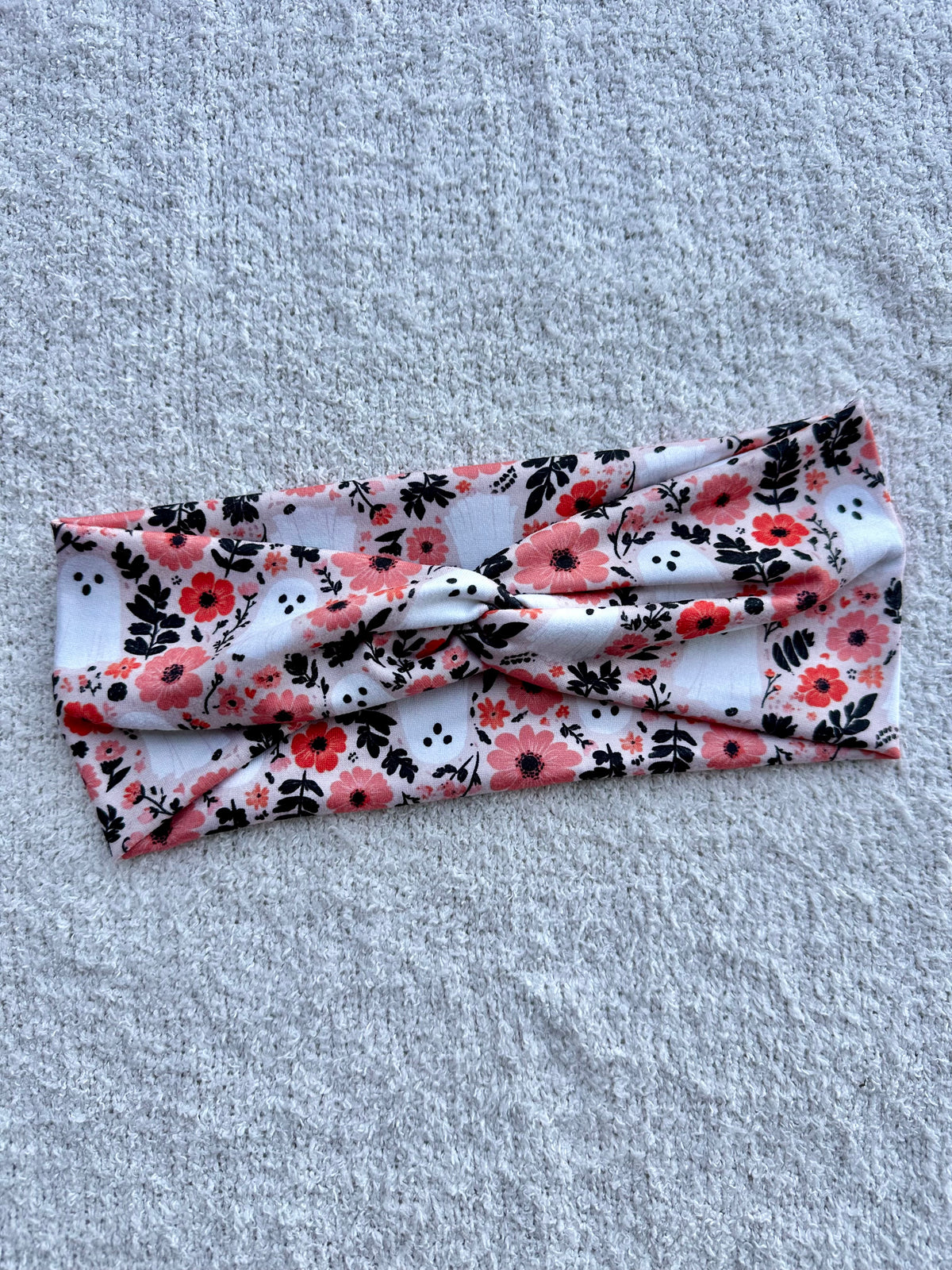 Retro Floral Ghost Headband