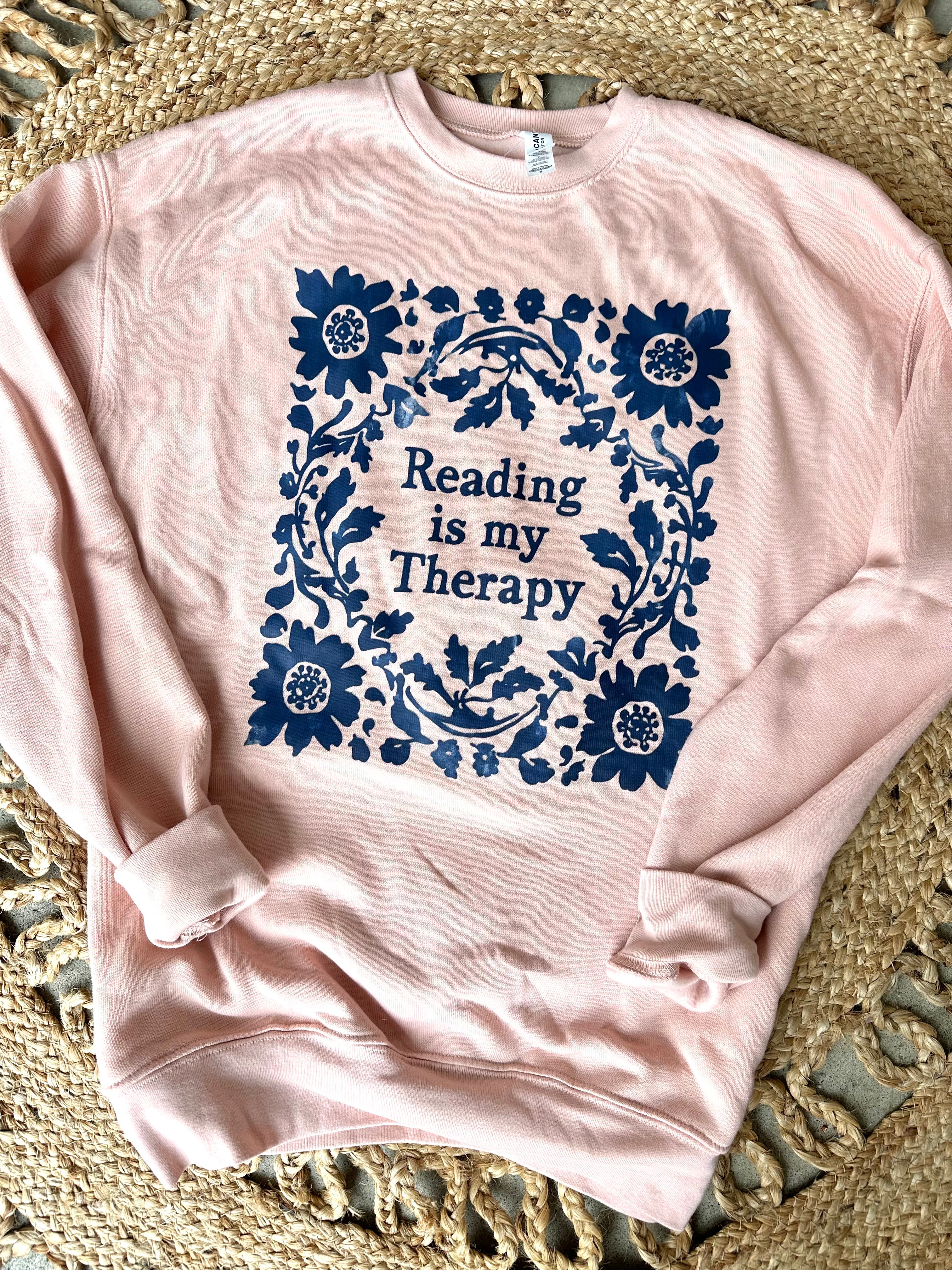 Reading is My Therapy Graphic Sweatshirt